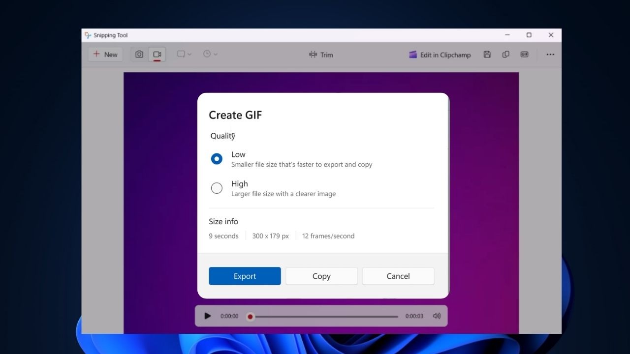 Jak nagrywać ekran jako GIF za pomocą narzędzia docinania w systemie Windows 11