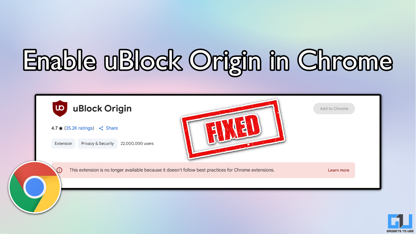 Jak sprawić, by pochodzenie Ublock ponownie działało w Google Chrome