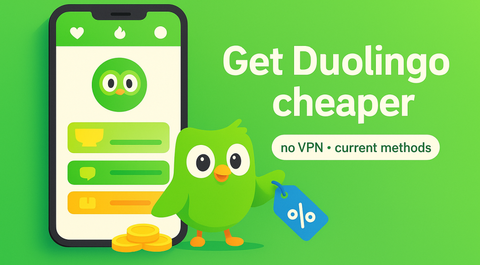 Duolingo tańsze bez VPN 2025
